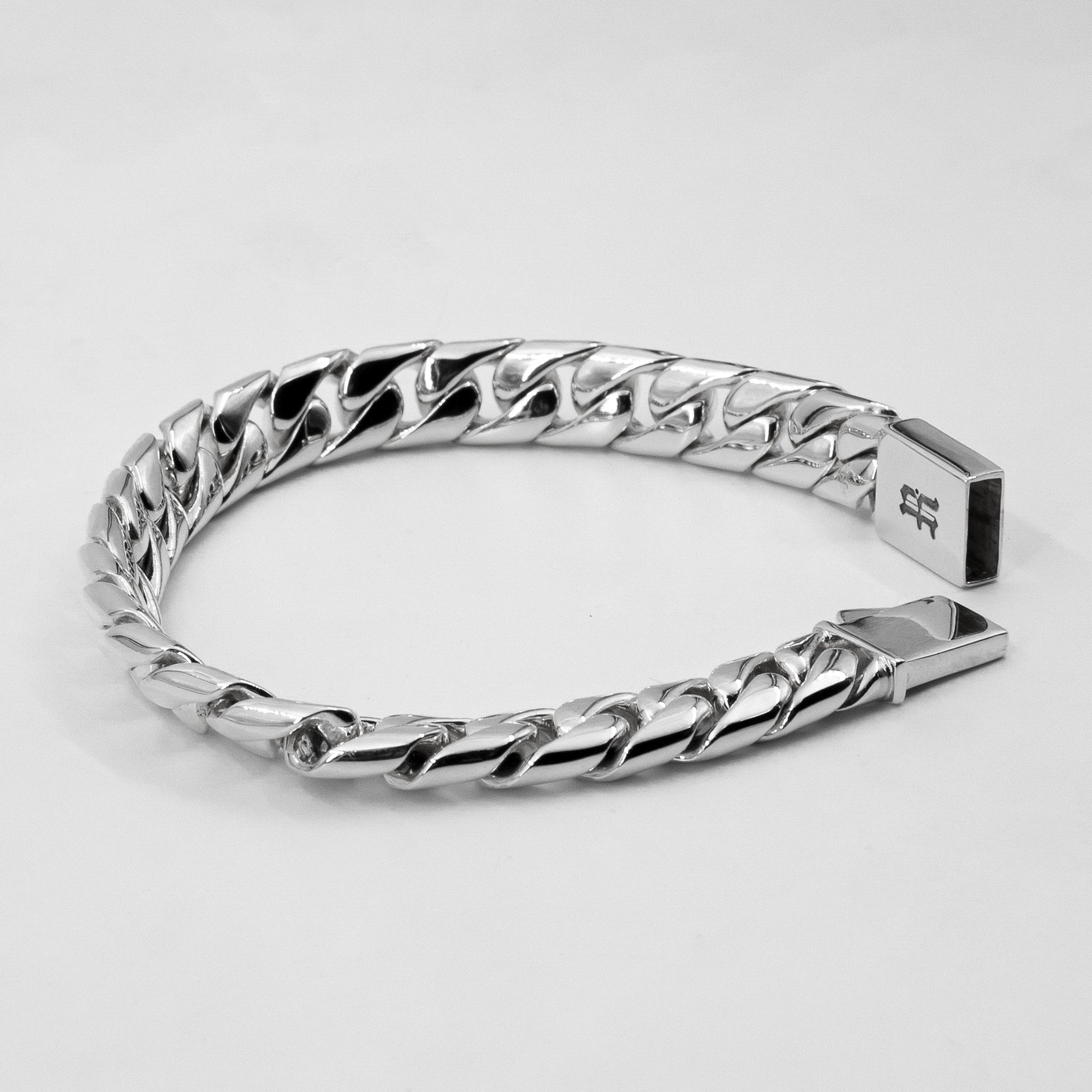 Cuban Bracelet | Medium with 10mm sterling silver links
