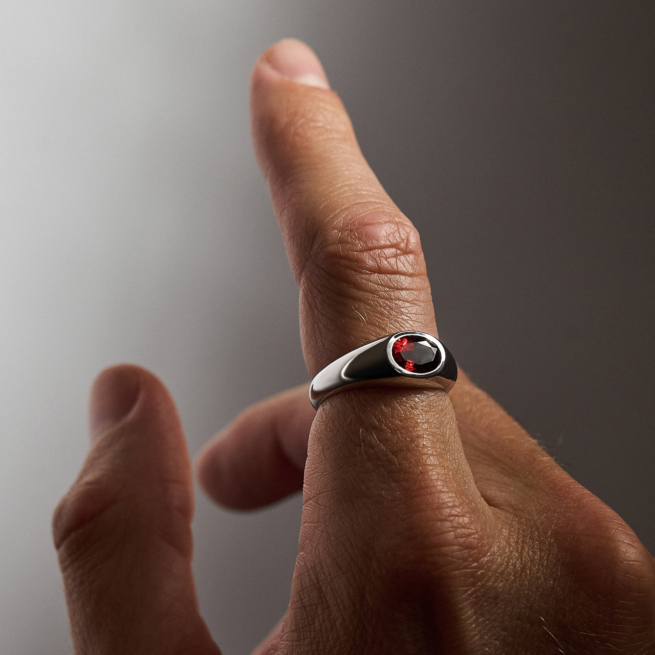 Yuki Ring | Red Garnet