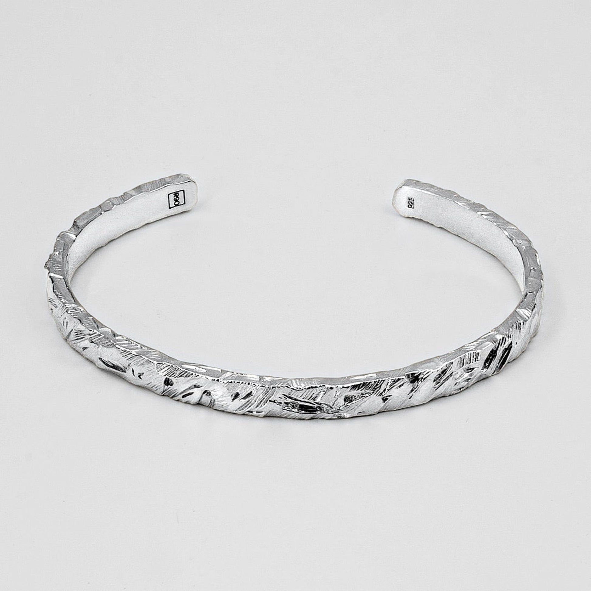 Jasper Cuff with uneven texture and polished finish