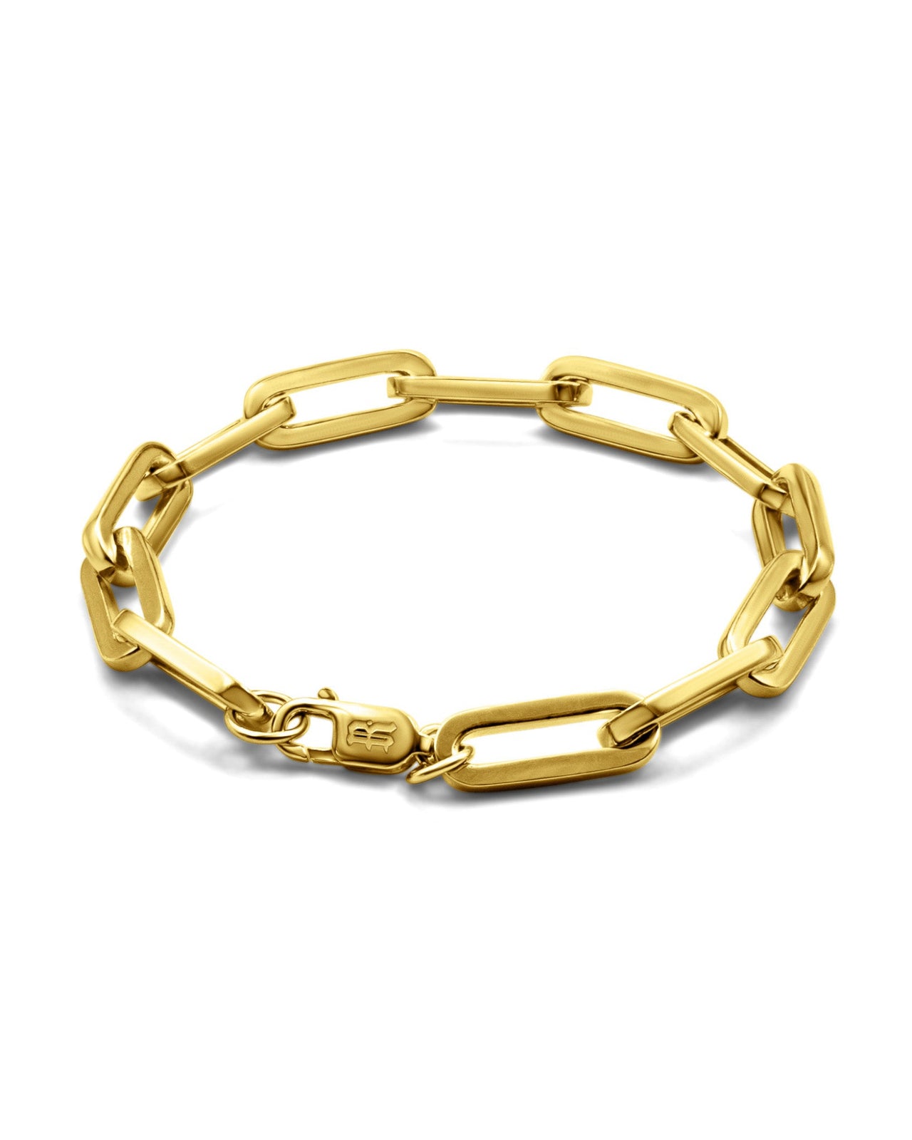 Men's Huxton bracelet in gold vermeil paperclip chain