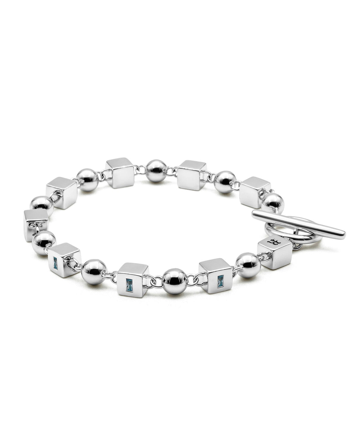 Topaz Bracelet handcrafted from solid 925 sterling silver with natural blue topaz stones.