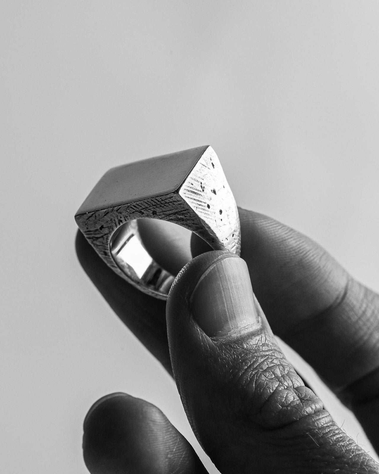 Men's Mickey 3.0 signet ring in sterling silver