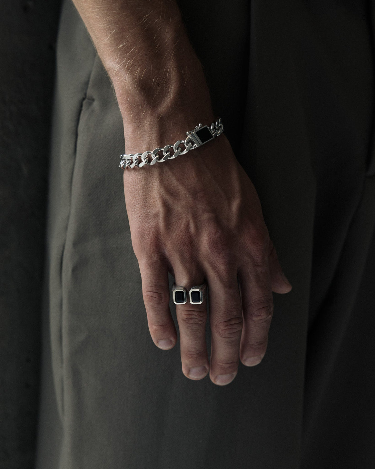 Archie Chain crafted from solid 925 sterling silver featuring a heavyweight Cuban link chain.