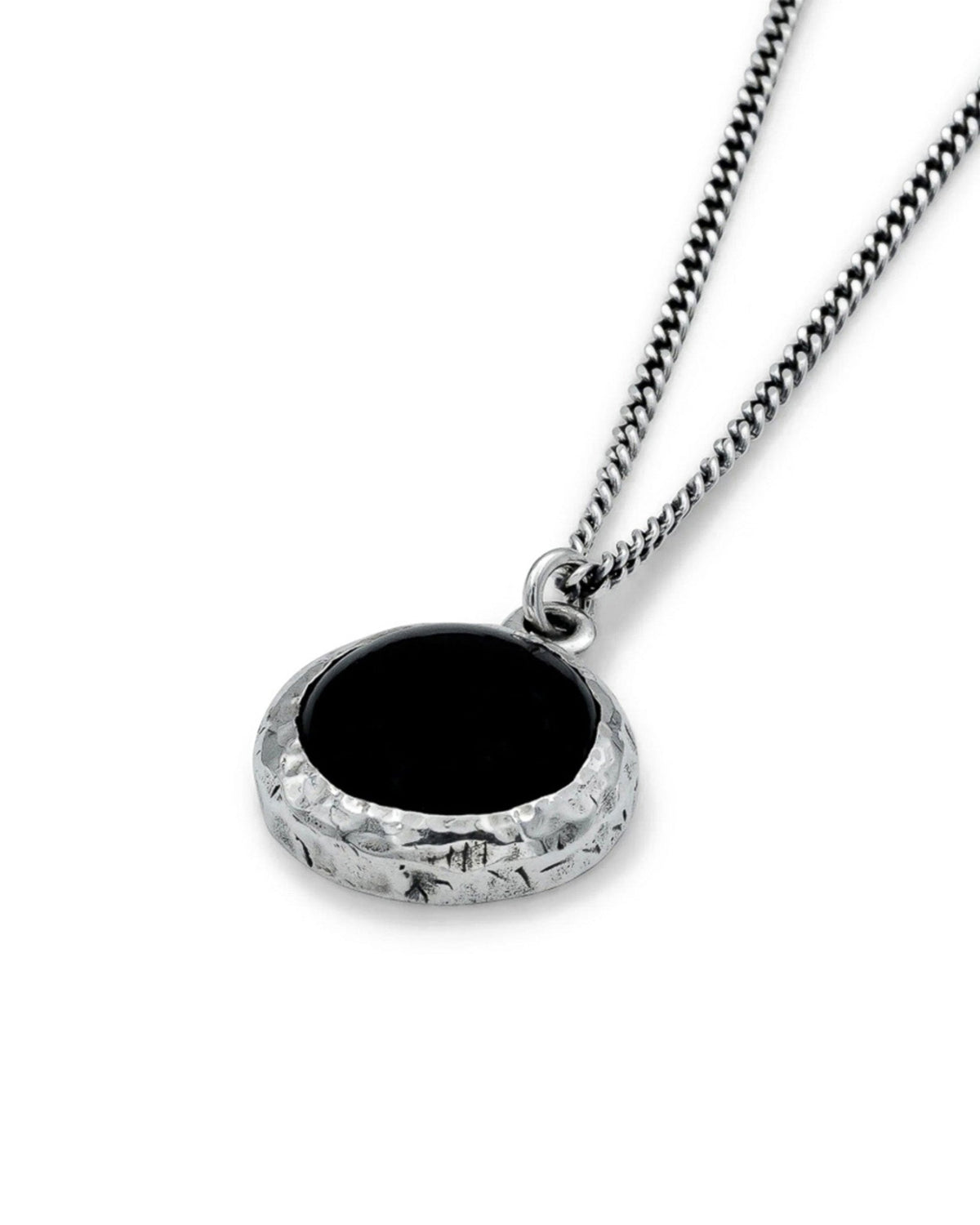 Black Onyx Pendant handcrafted from solid 925 sterling silver featuring genuine black onyx.