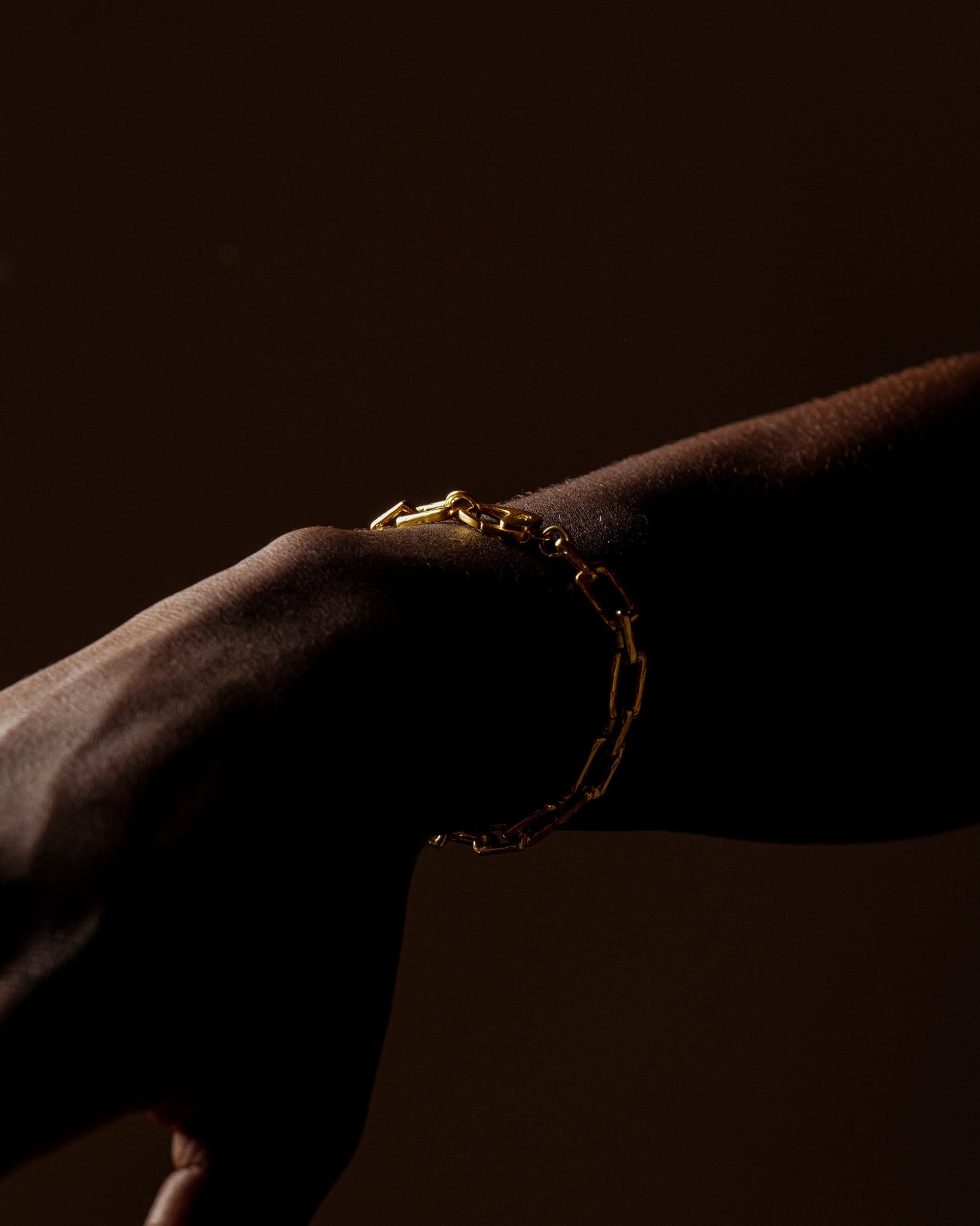 Curtis bracelet worn on a model's wrist