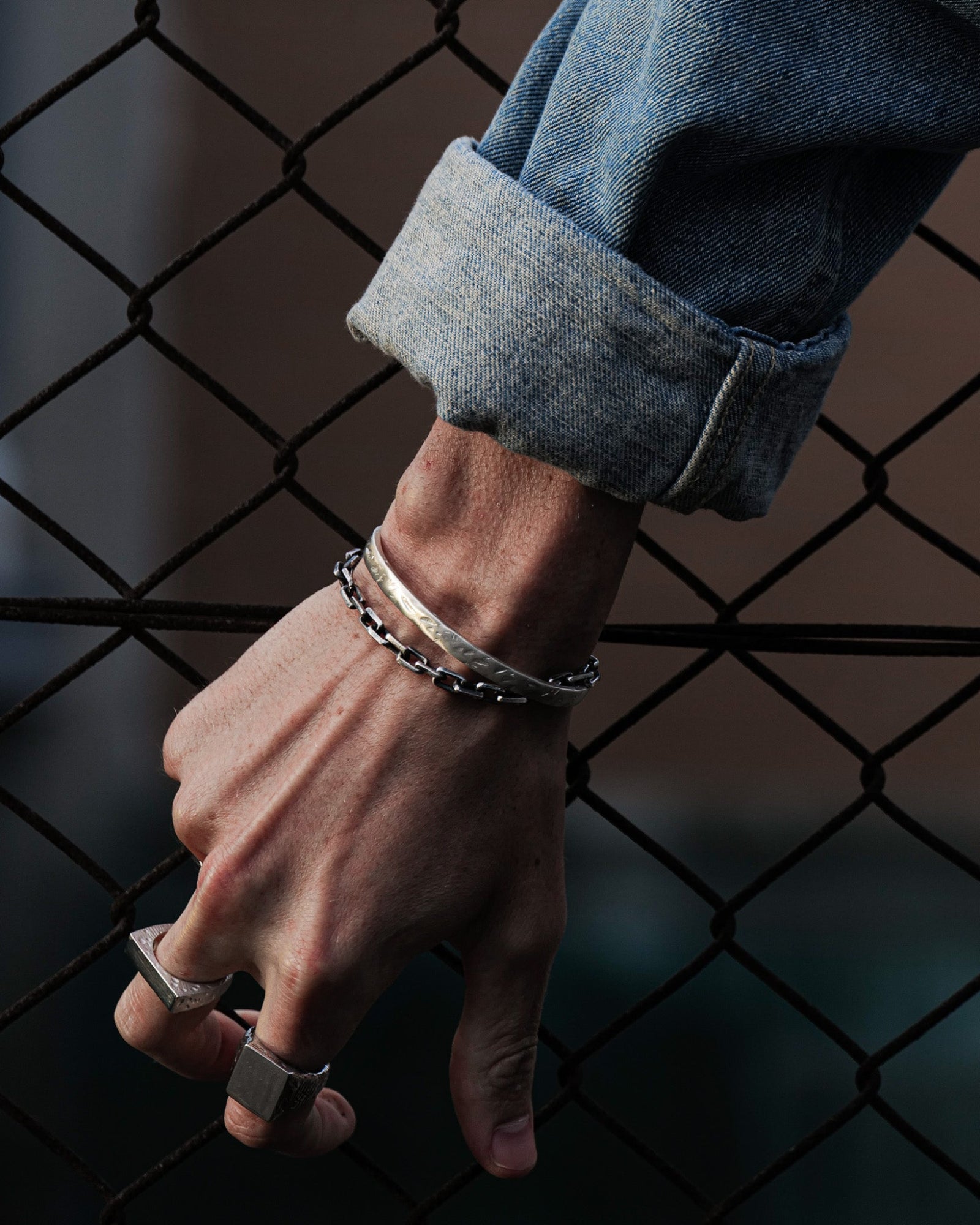 Eugène bracelet worn on a model's wrist