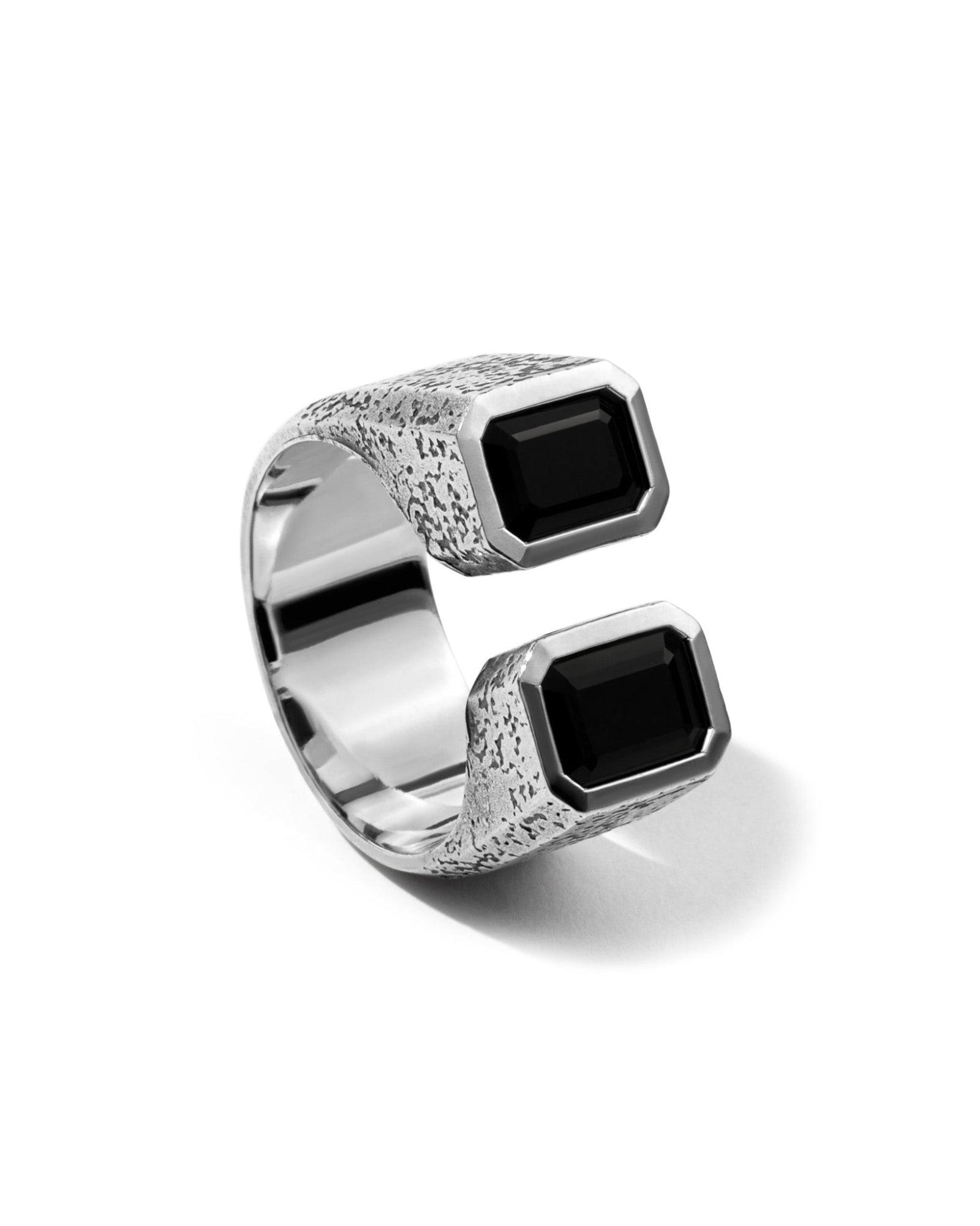 Men's Felix ring in black onyx and sterling silver