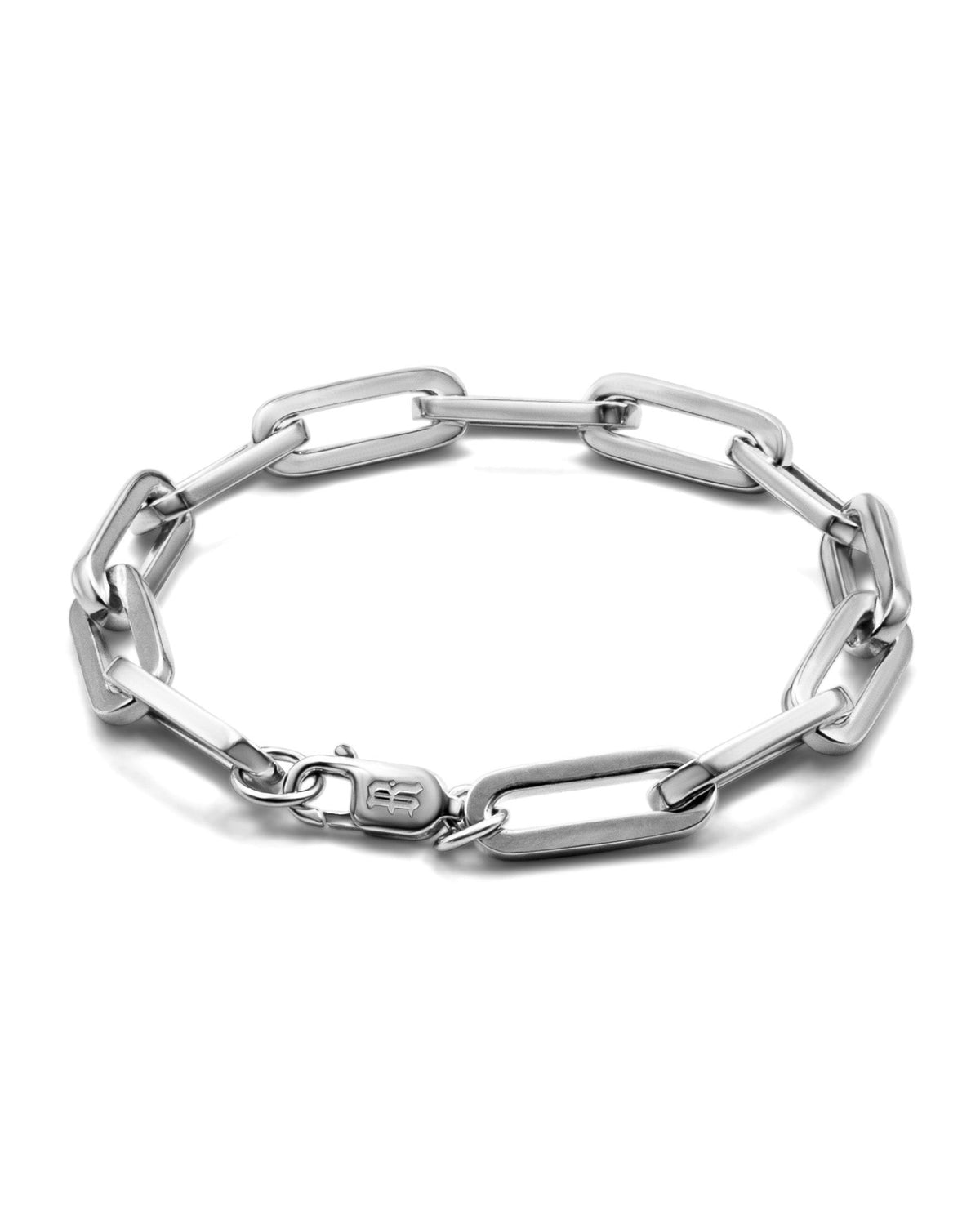 Huxton Bracelet handcrafted from solid 925 sterling silver featuring oversized paperclip chain links.