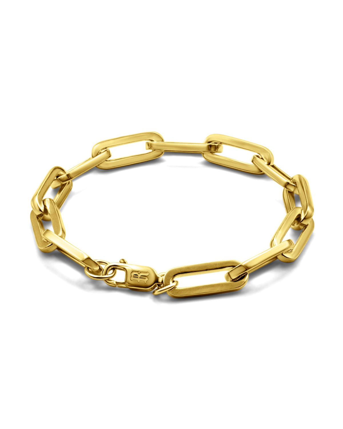 Huxton Gold Bracelet handcrafted with a premium 3.5 micron 18K gold vermeil finish over solid 925 sterling silver.