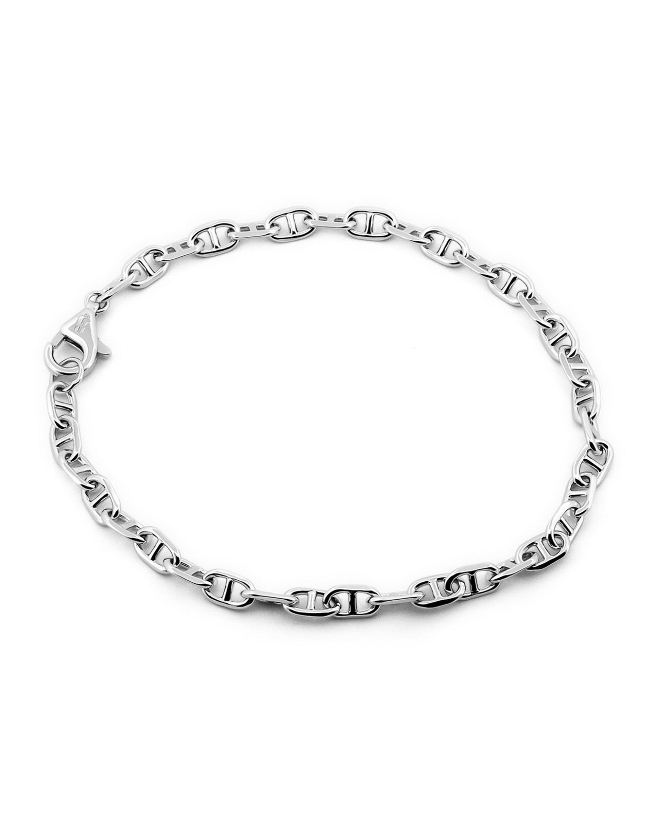 Men's Infinite bracelet in sterling silver mariner-link chain