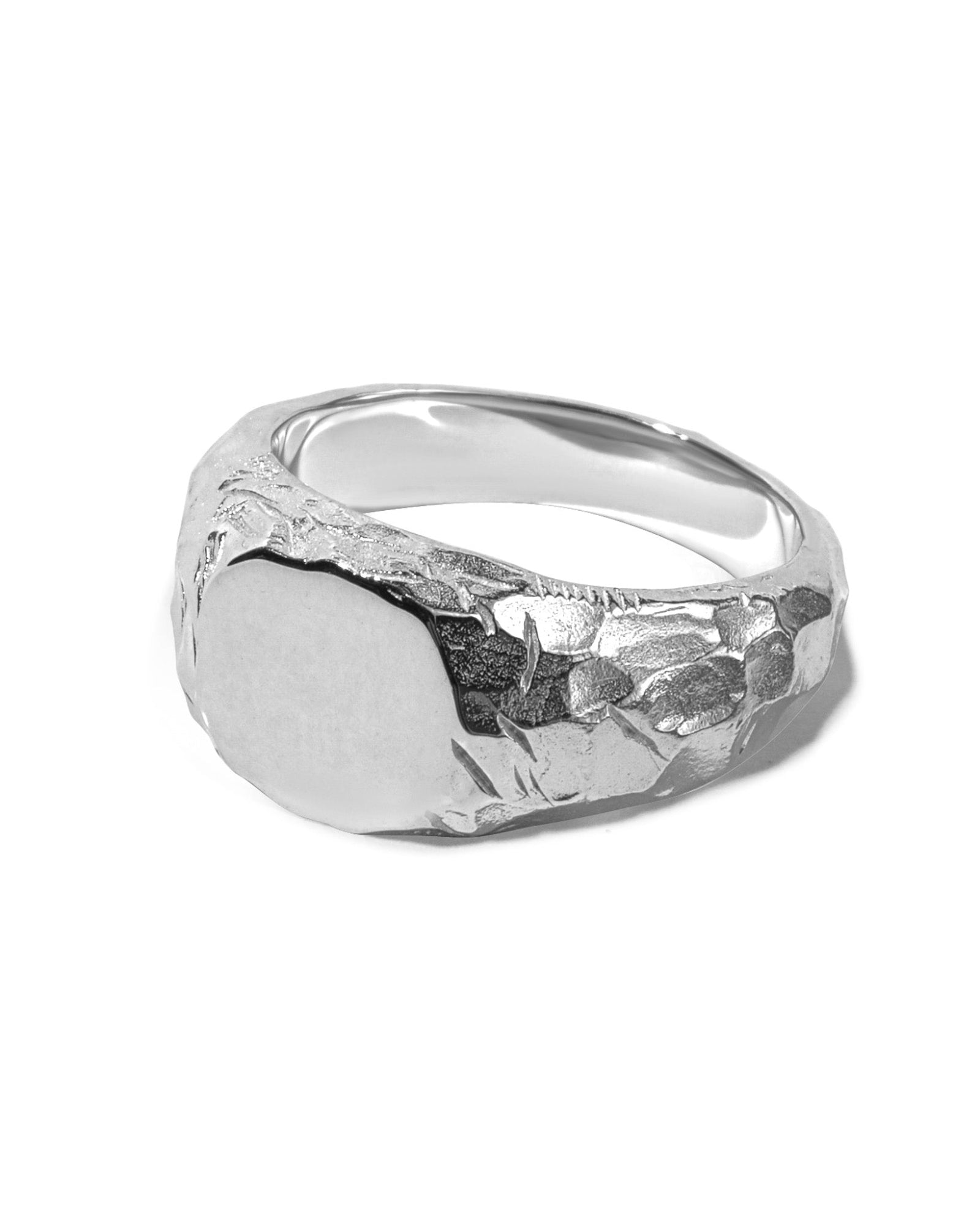 Men's Jasper 1.0 ring in textured sterling silver