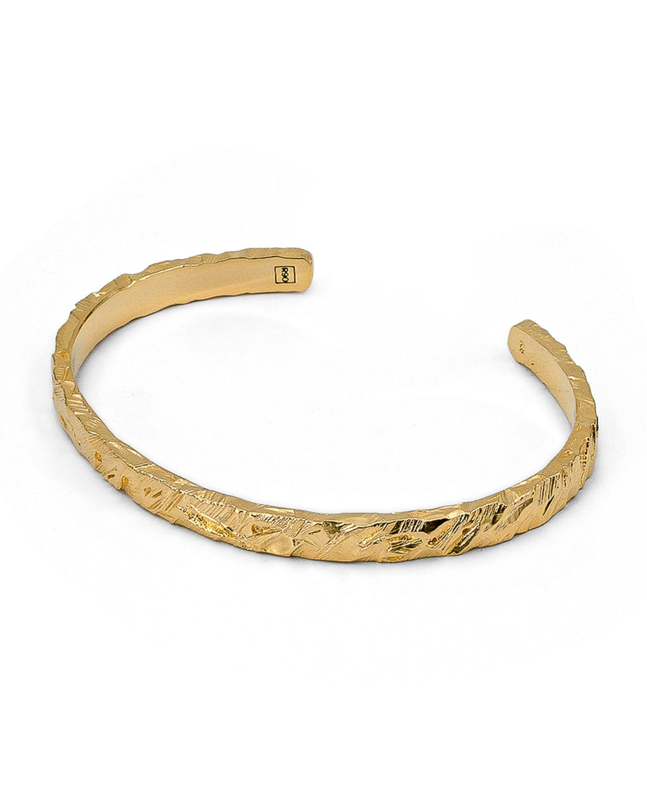 Men's Jasper cuff bracelet in gold vermeil