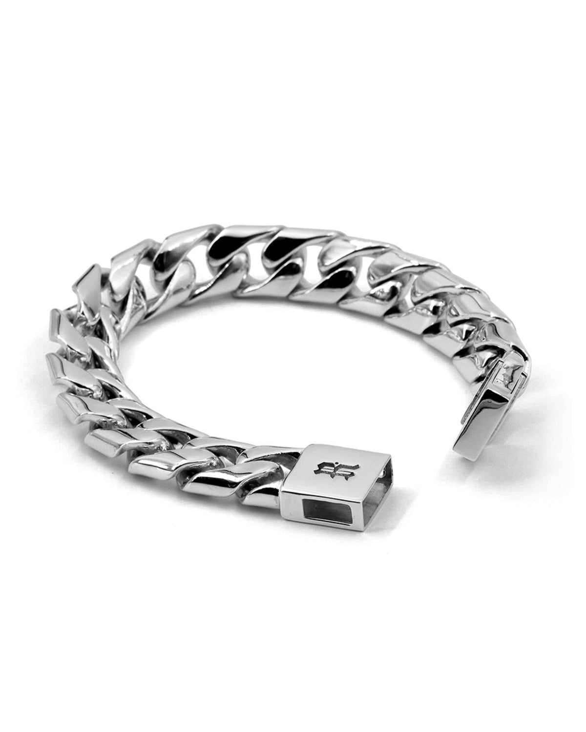 Large Cuban Bracelet handcrafted from solid 925 sterling silver with heavyweight Cuban links.