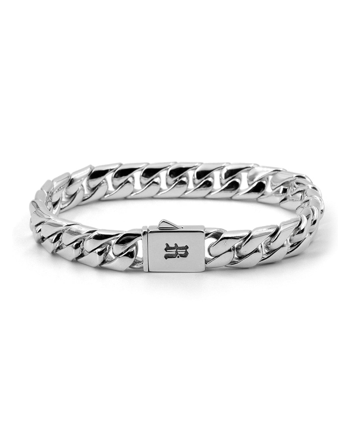 Premium sterling silver Medium Cuban Bracelet with handcrafted Cuban links.