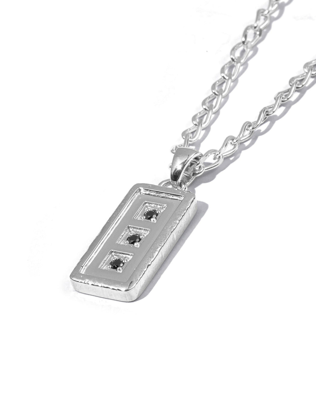 Trilogy Pendant handcrafted from solid 925 sterling silver featuring three precision-set stones.