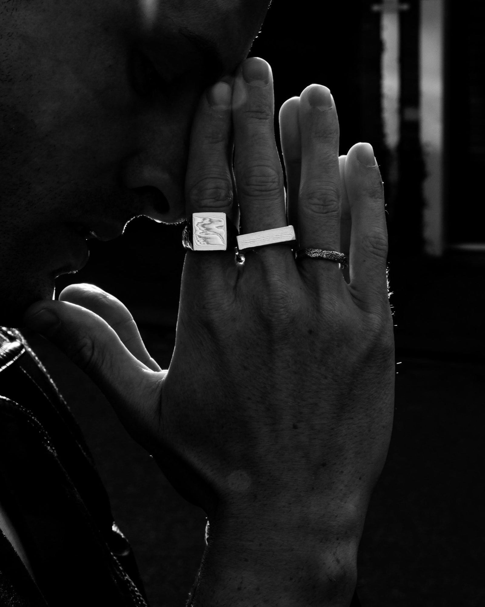 Mickey 1.0 ring worn on a model's hand 1