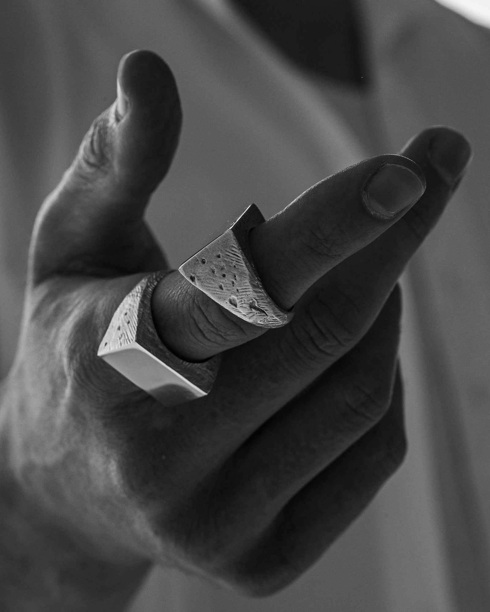 Mickey 3.0 ring worn on a model's hand 1